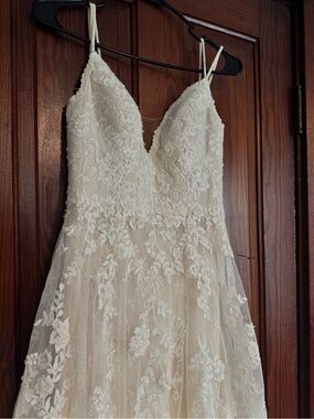 Melissa Sweet | Dresses | 8 Davids Bridal Melissa Sweet Scalloped Aline Wedding  Dress Lace Appliqu